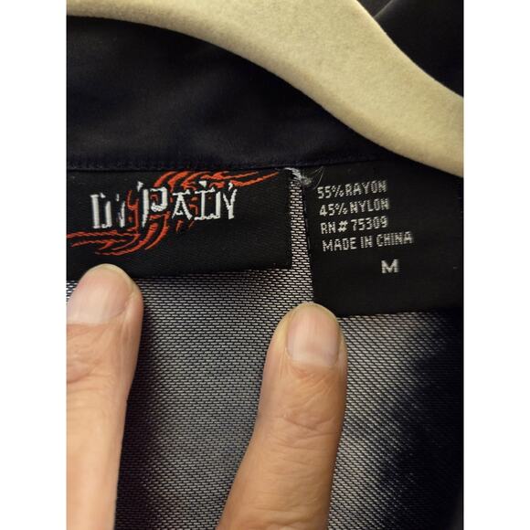 In Pain Shirt Mens M Black W Blue Flames 90S Y2K Emo Goth Punk Short Sleeve - Picture 5 of 7